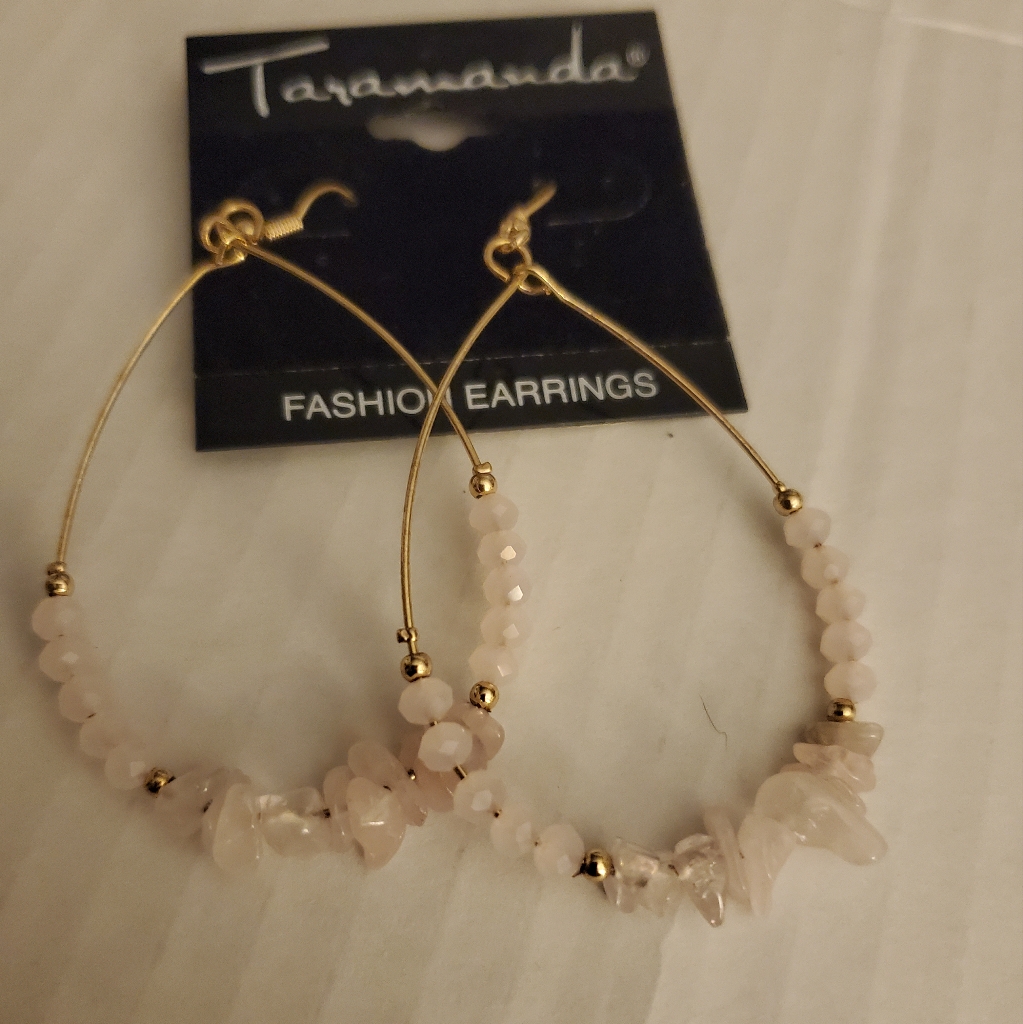 Nwt Taramanda Pink Teardrop Earrings